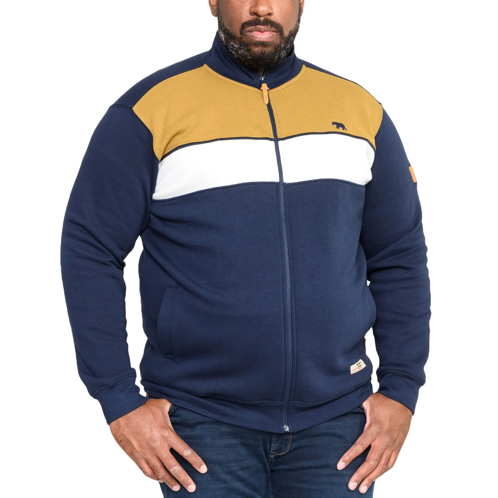 D555 Mens Willowbrook Big & Tall Full Zip Sweatshirt - Navy Cold Weather Protection