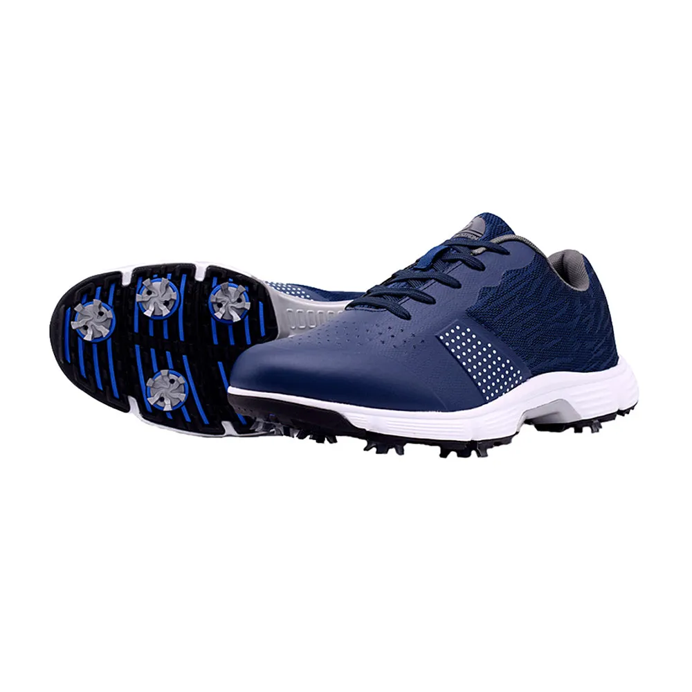 Swing Comfort Ask Echo G615 Men's Professional Spikes Golf Shoes / Blue