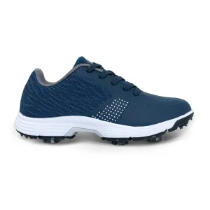 Ask Echo G615 Men's Professional Spikes Golf Shoes / Blue Flex Performance Rain Friendly