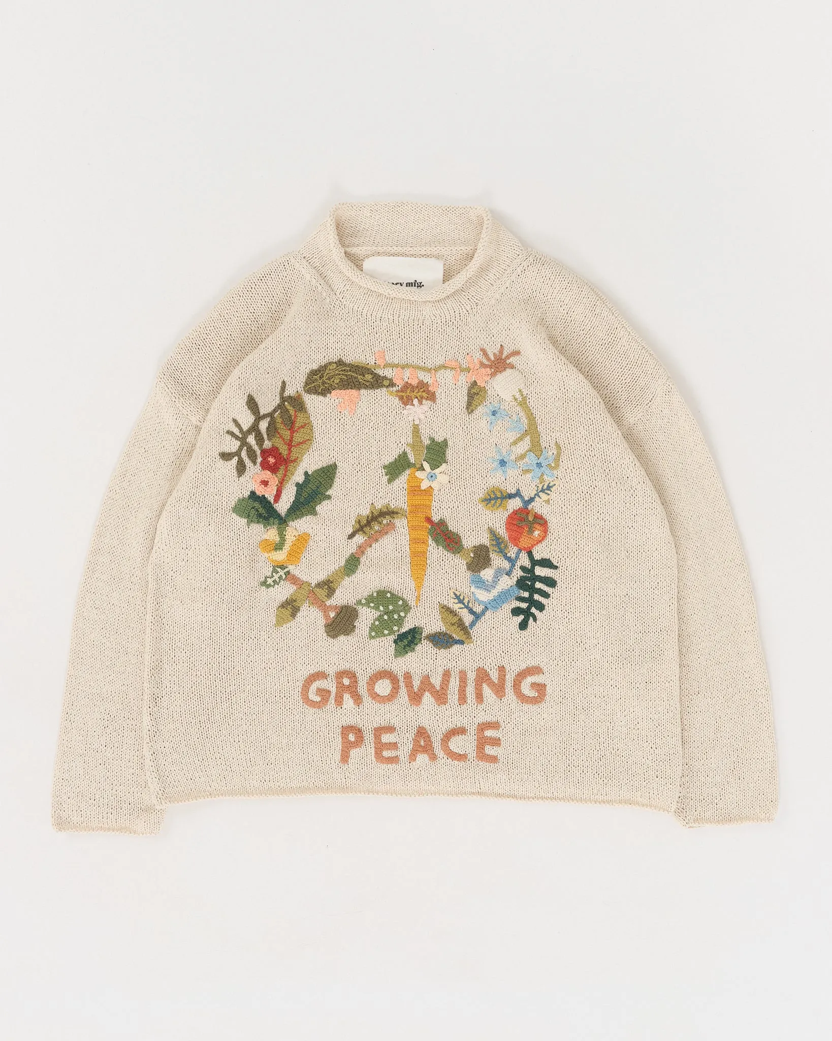 City Trend Twinsun Knit Rollneck - Ecru Growing Peace