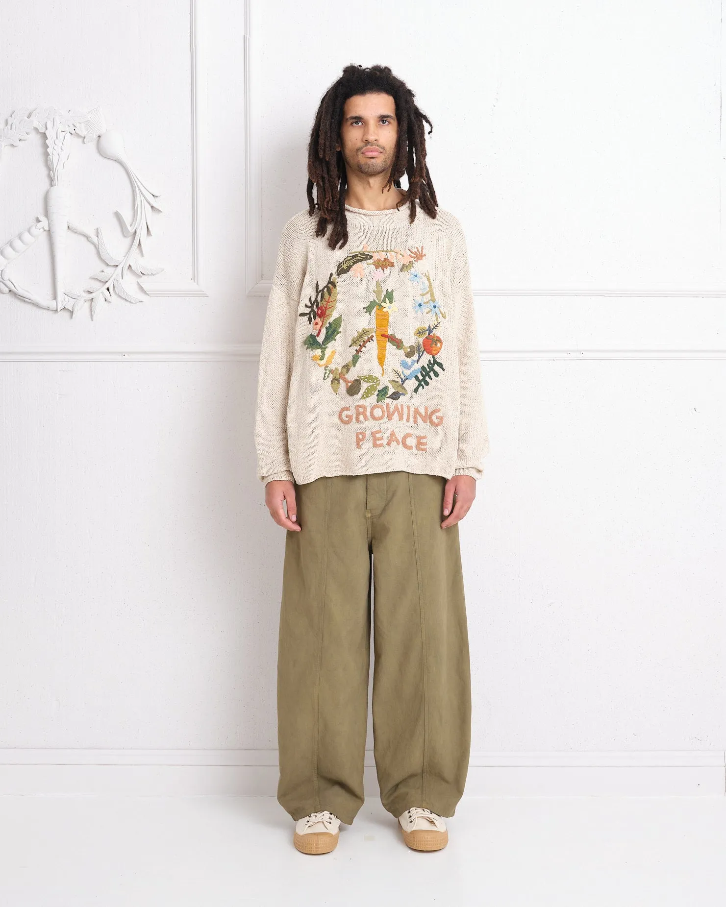 Urban Look Everyday Comfort Twinsun Knit Rollneck - Ecru Growing Peace