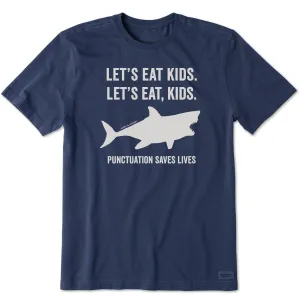 Men's Let's Eat, Kids Shark Short Sleeve Crusher Tee AdvancedMoistureManagement