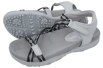 Elite performance Quick Drying Sandbaggers: Women's Golf Sandals - Galia Gray