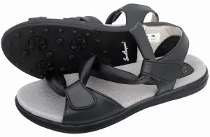 Sandbaggers: Women's Golf Sandals - Grace Black Comfort Rise Casual Round