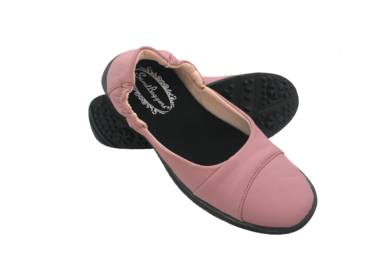 All-day Comfort Sandbaggers: Women's Golf Shoes - Lynnsey Ballet Pink