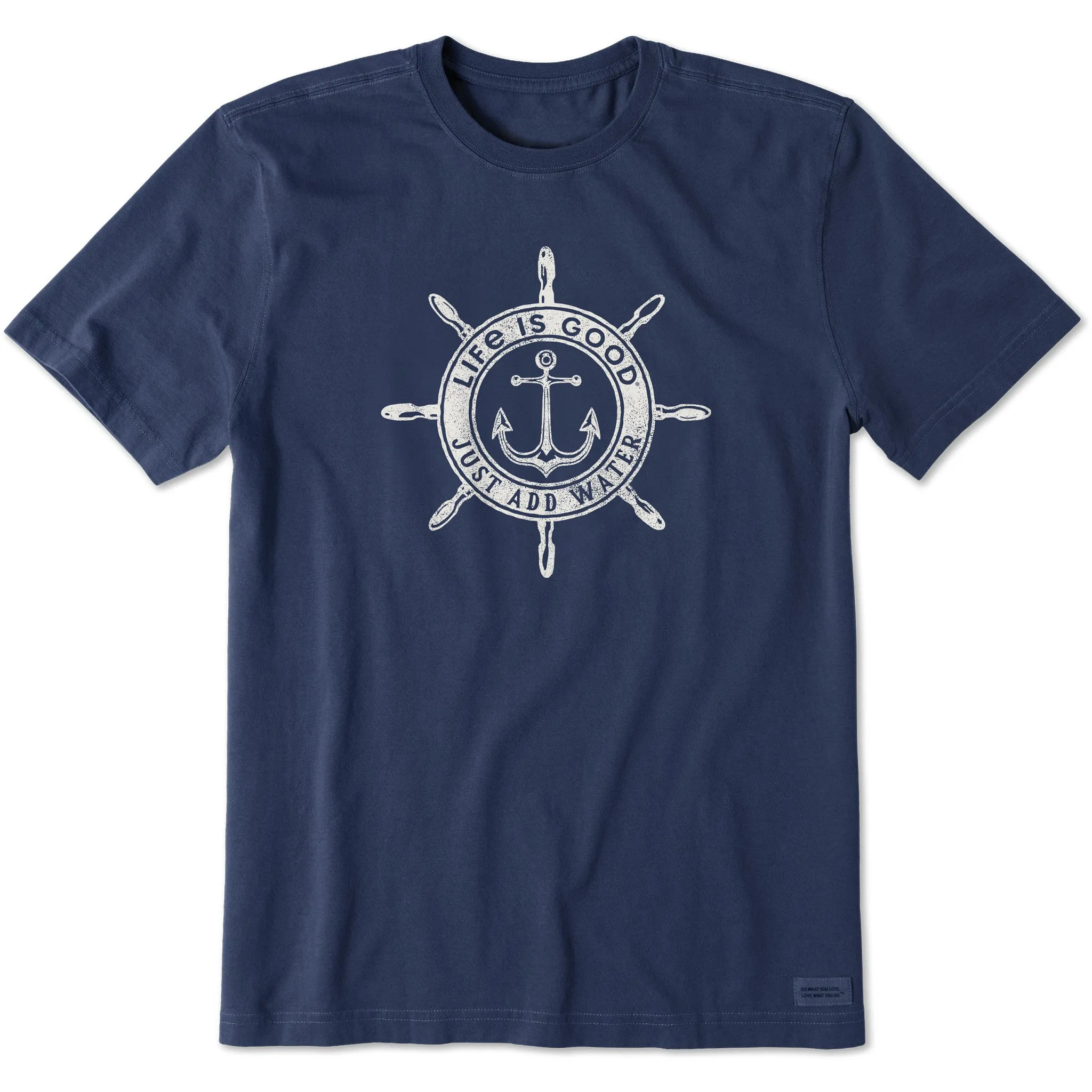 Men's Just Add Water Anchor Compass Short Sleeve Crusher Tee Fresh Style