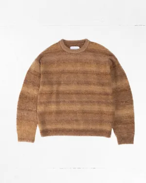 Smooth Seam Ombre Knit Sweater (Brown)