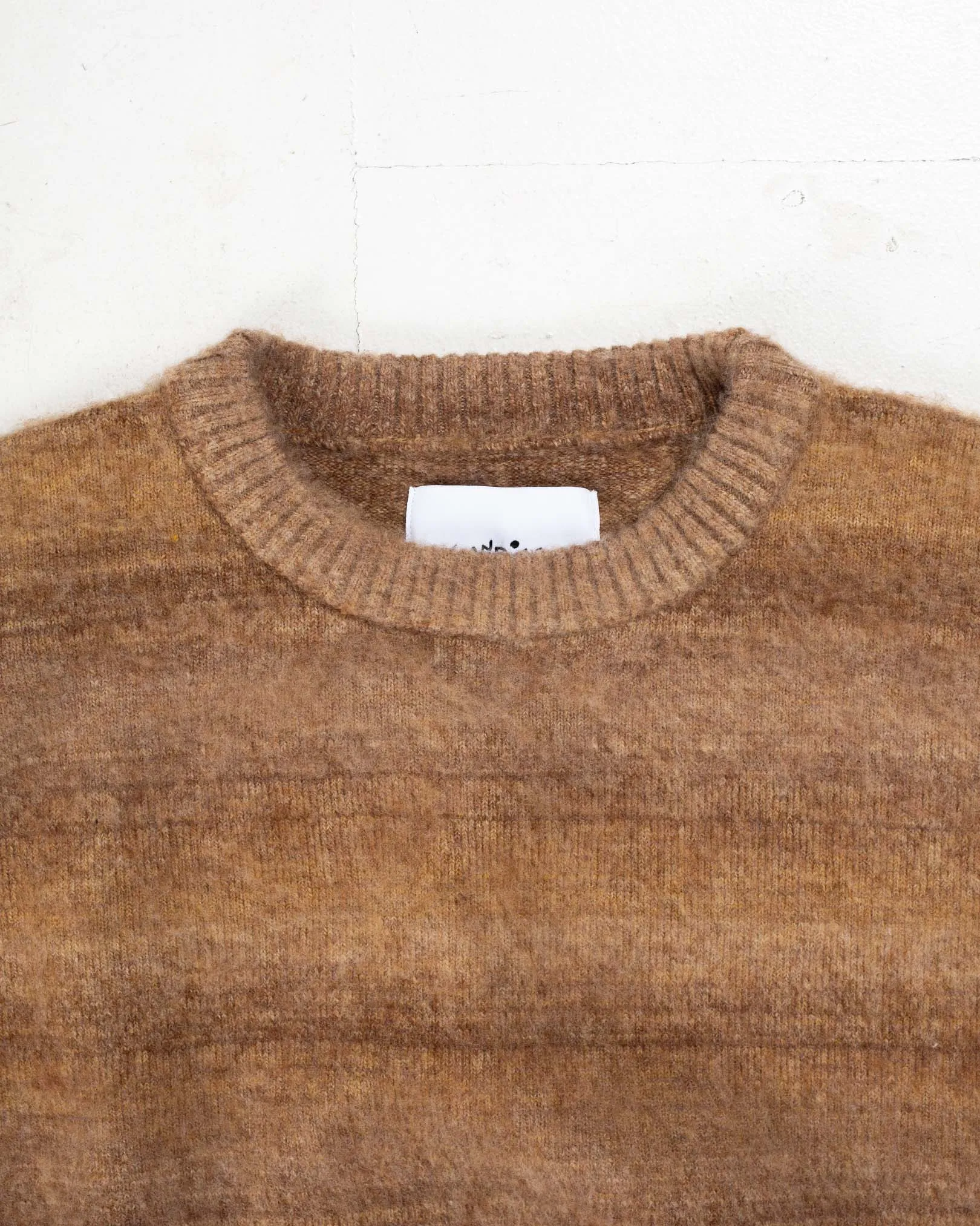 Clean Lines Loop Back Finish Ombre Knit Sweater (Brown)