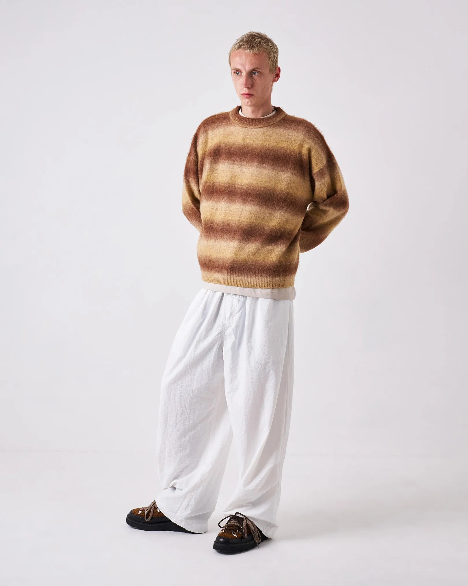 Ombre Knit Sweater (Brown) Recycled Polyester Microfiber softness