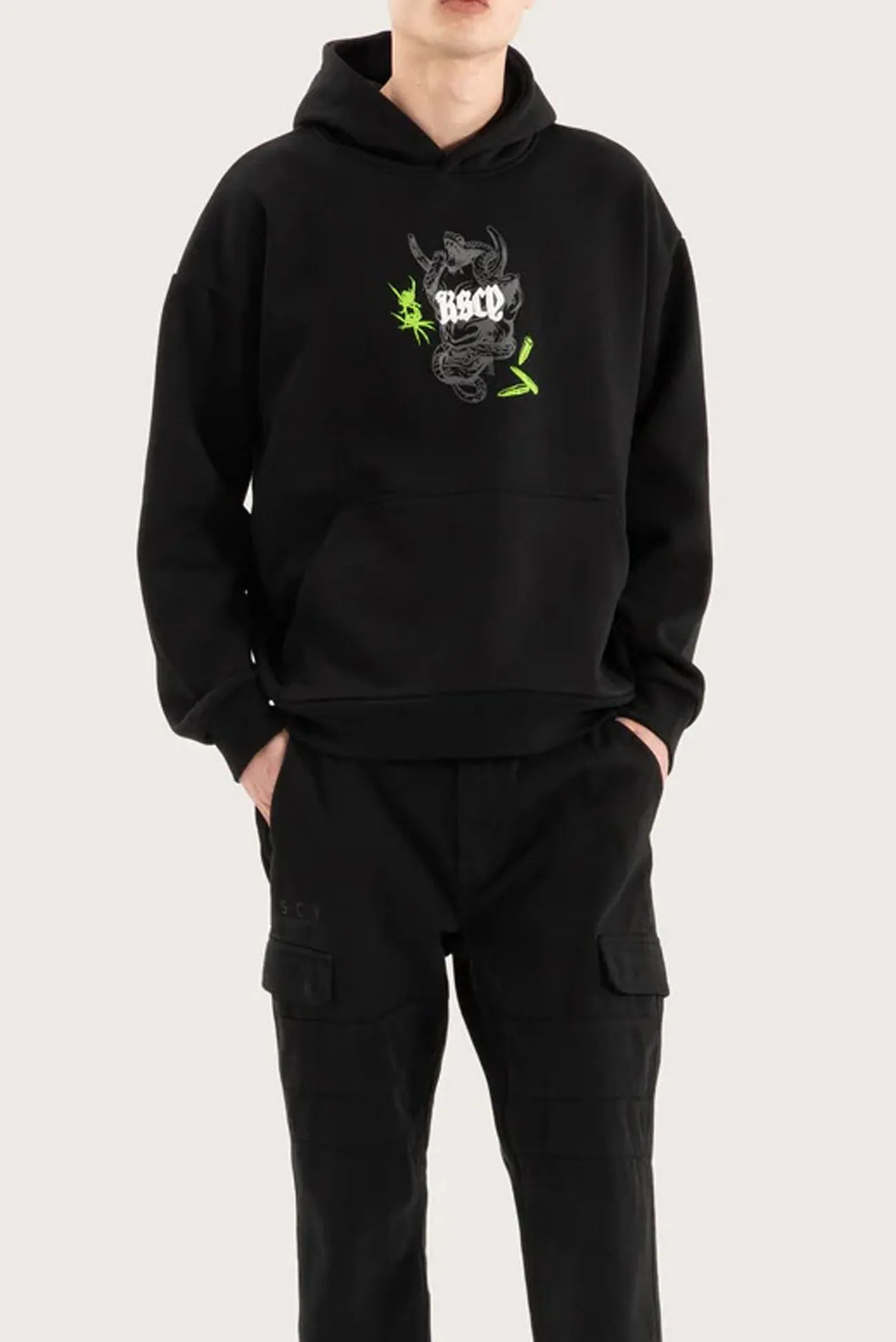 Street-Ready Wear Wither Oversized Hoodie Jet Black