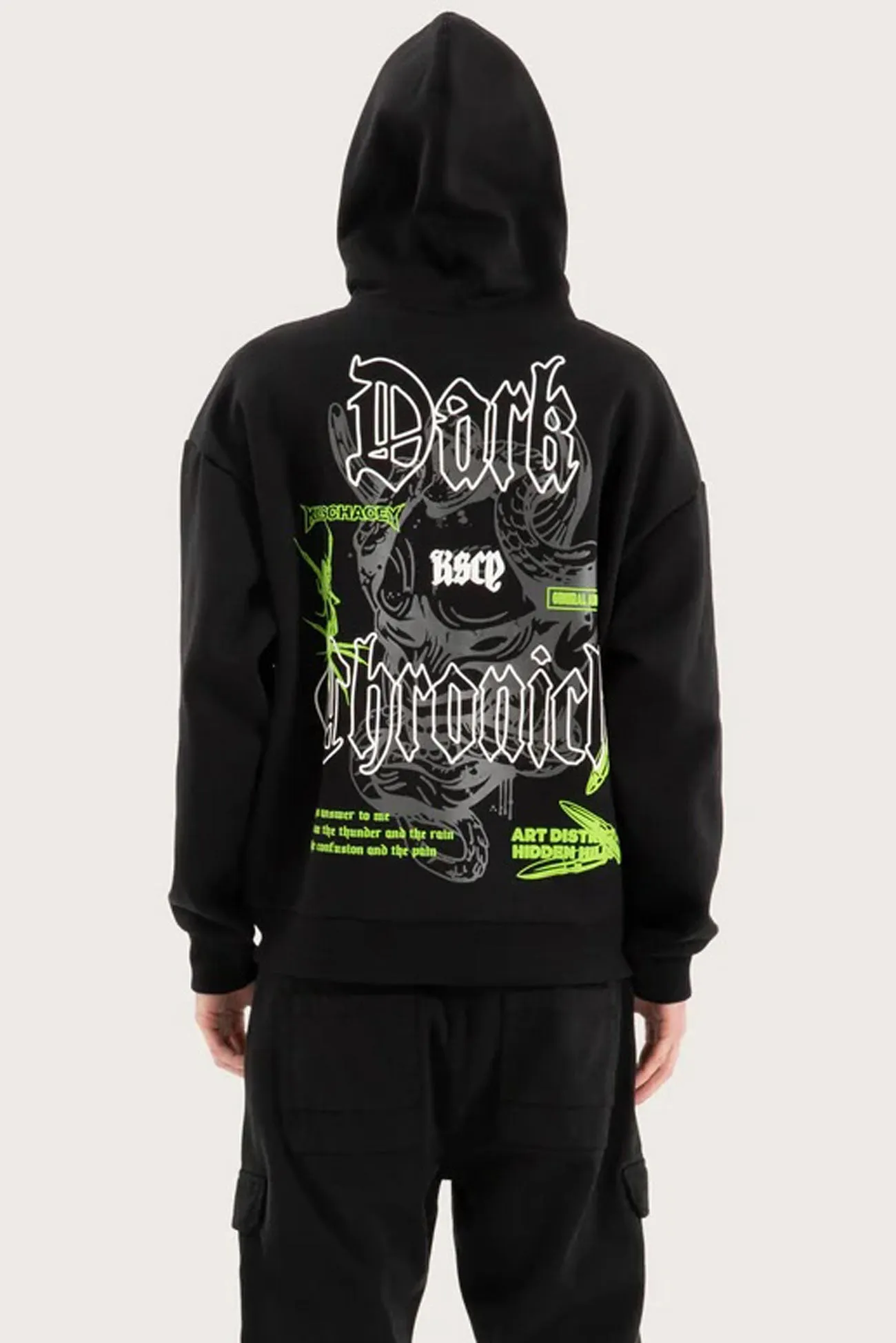 Wither Oversized Hoodie Jet Black Unisex Appeal