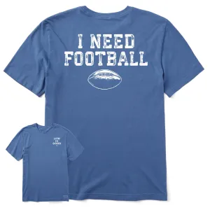 Men's I Need Football Short Sleeve Tee Essential layering piece
