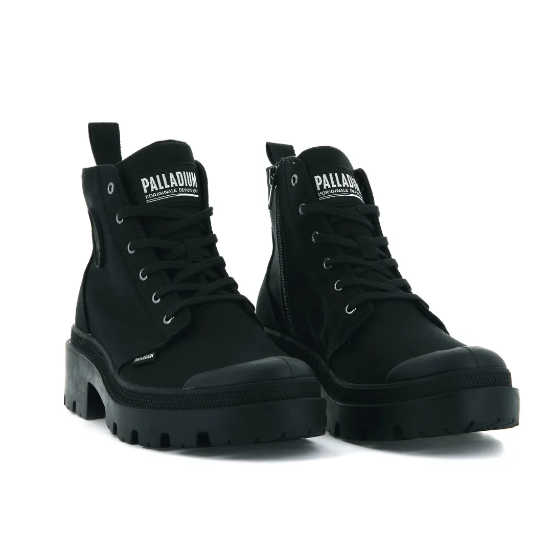 Hydrophobic Upper Pallabase Twill Boot in Black from Palladium