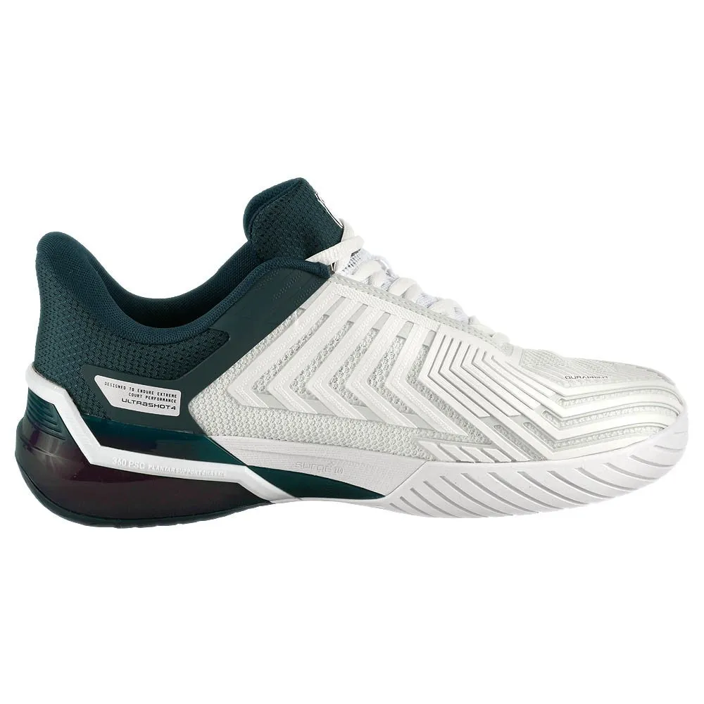 K-Swiss Men's Ultrashot 4 - White/Stargazer Non slip grip Trail Style