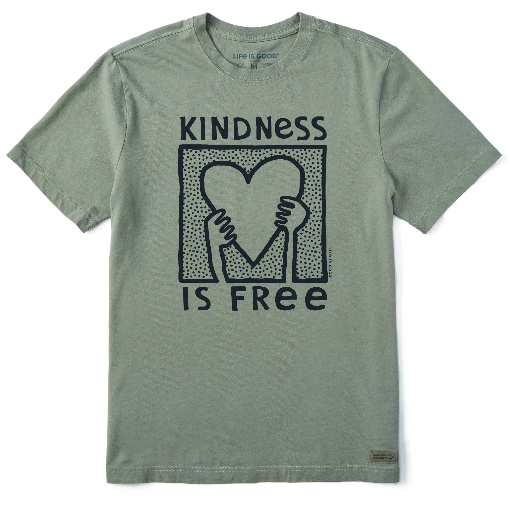 Men's Kindness is Free Heart Short Sleeve Tee Simple Layer Customizable