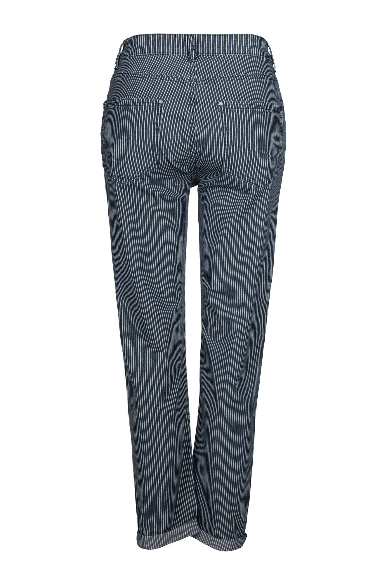 Capri Jeans | Mid Blue Stripe | 6892C1 Chic Design Look