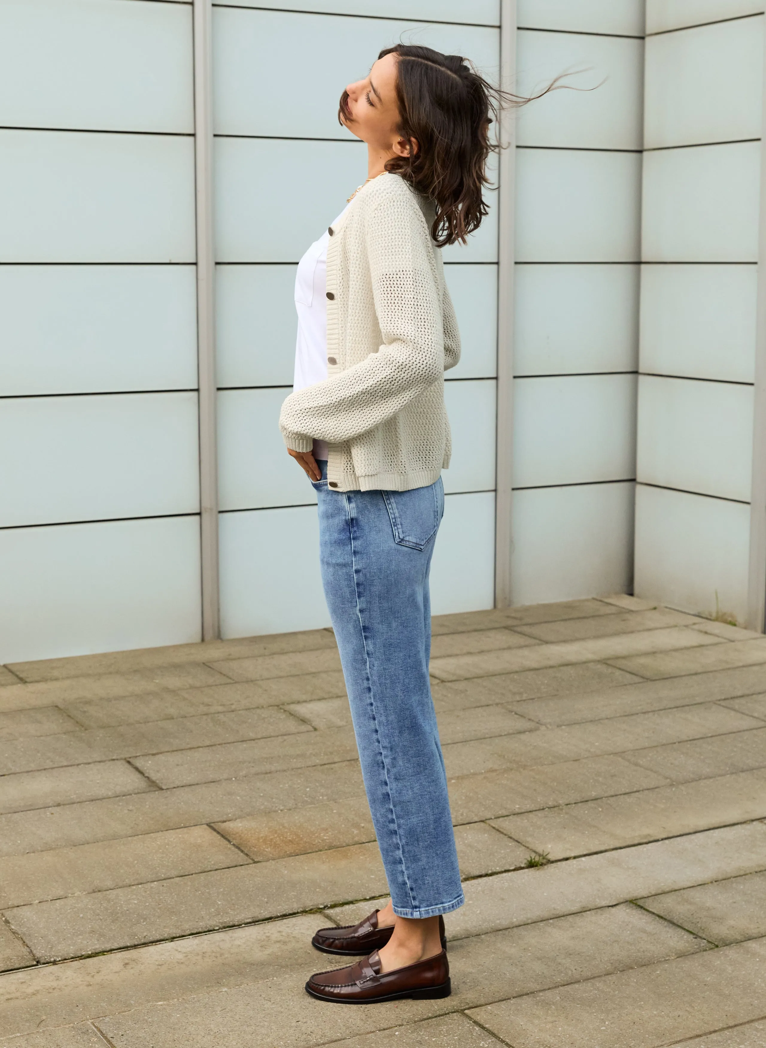 Nola Organic Cotton Stretch Crop Straight?Leg Jeans Go To Look