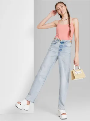 Women's Ripped Washed Jeans,Light Blue Smart Comfort