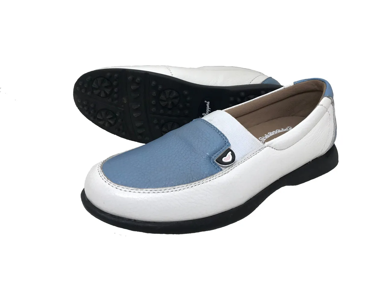 Sandbaggers: Women's Golf Shoes - Maddie Sky Blue Ultra Durable Stable base
