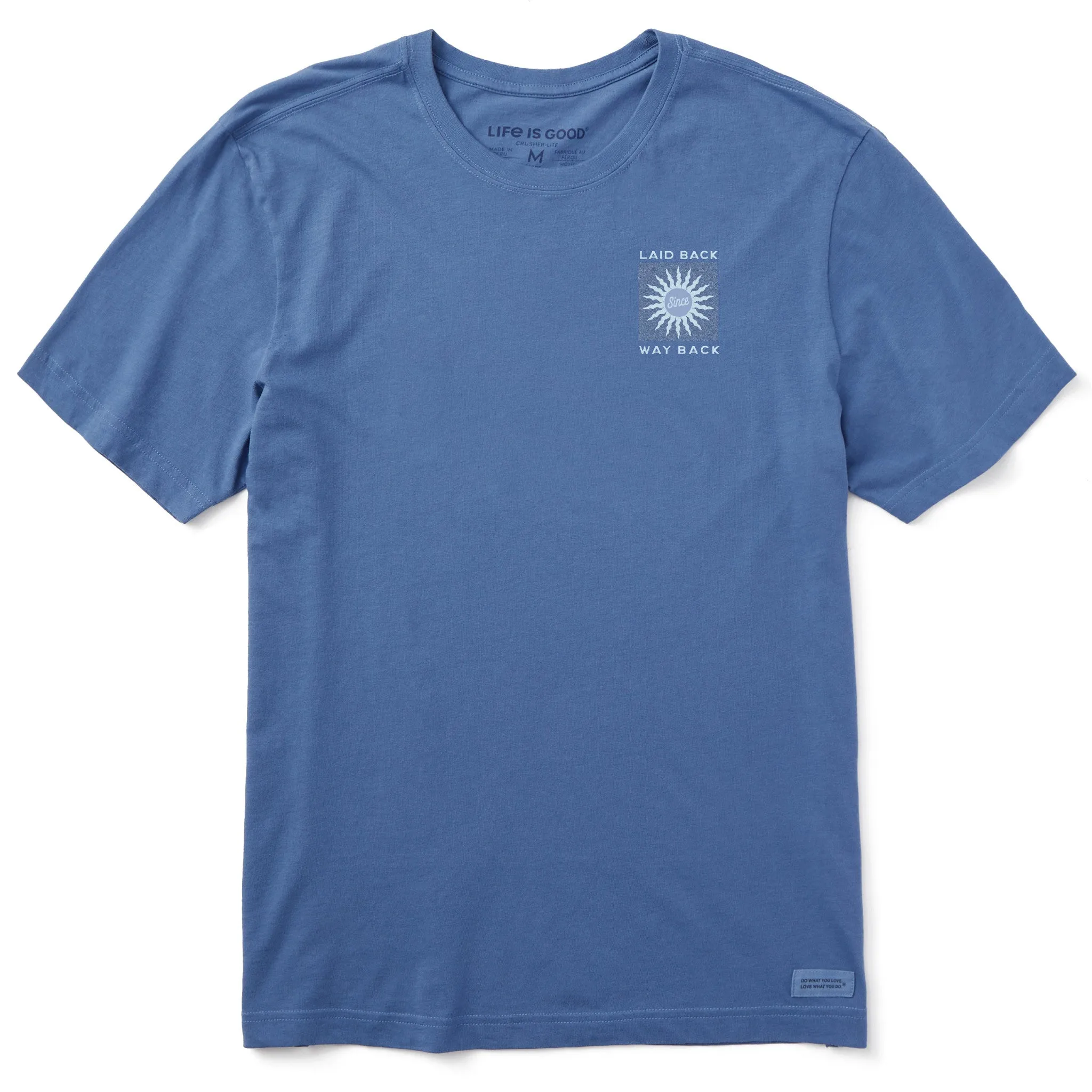 Men's Laid Back Since Way Back Short Sleeve Tee Playful Prints Comfort Stretch Wear