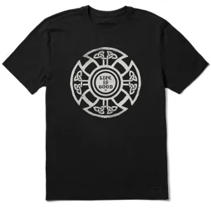 LayeringFriendly Comfy Top Men's Life is Good Celtic Shield Short Sleeve Crusher Tee