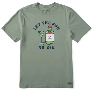 Men's Let the Fun Be Gin Cocktail Short Sleeve Crusher Tee Quality Comfort