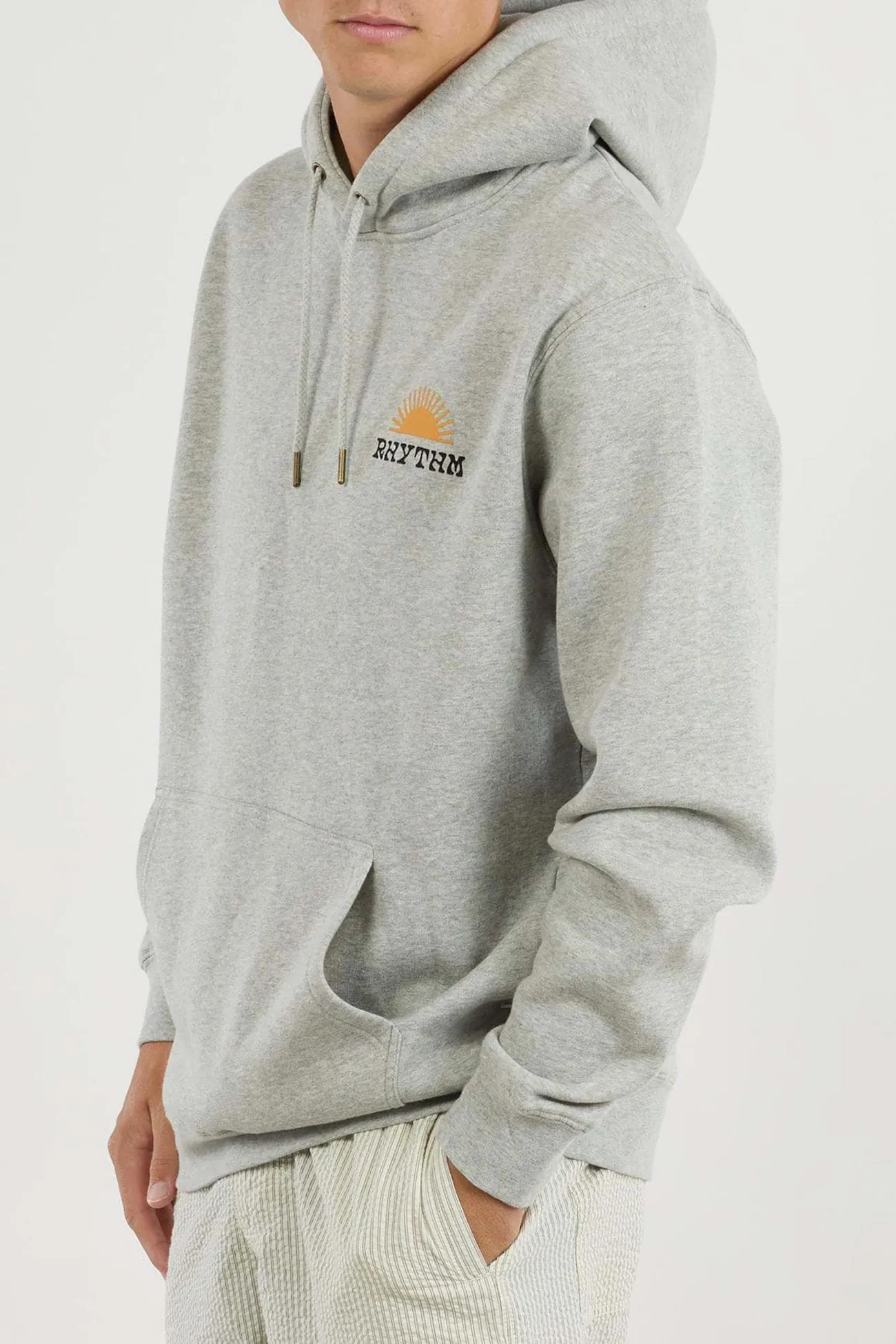 product sporty style statement Water resistant coating Awake Fleece Hood Grey Heather