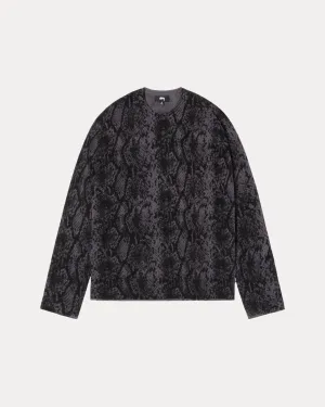 Urban Trendy Evening Stroll PYTHON KNIT CREW