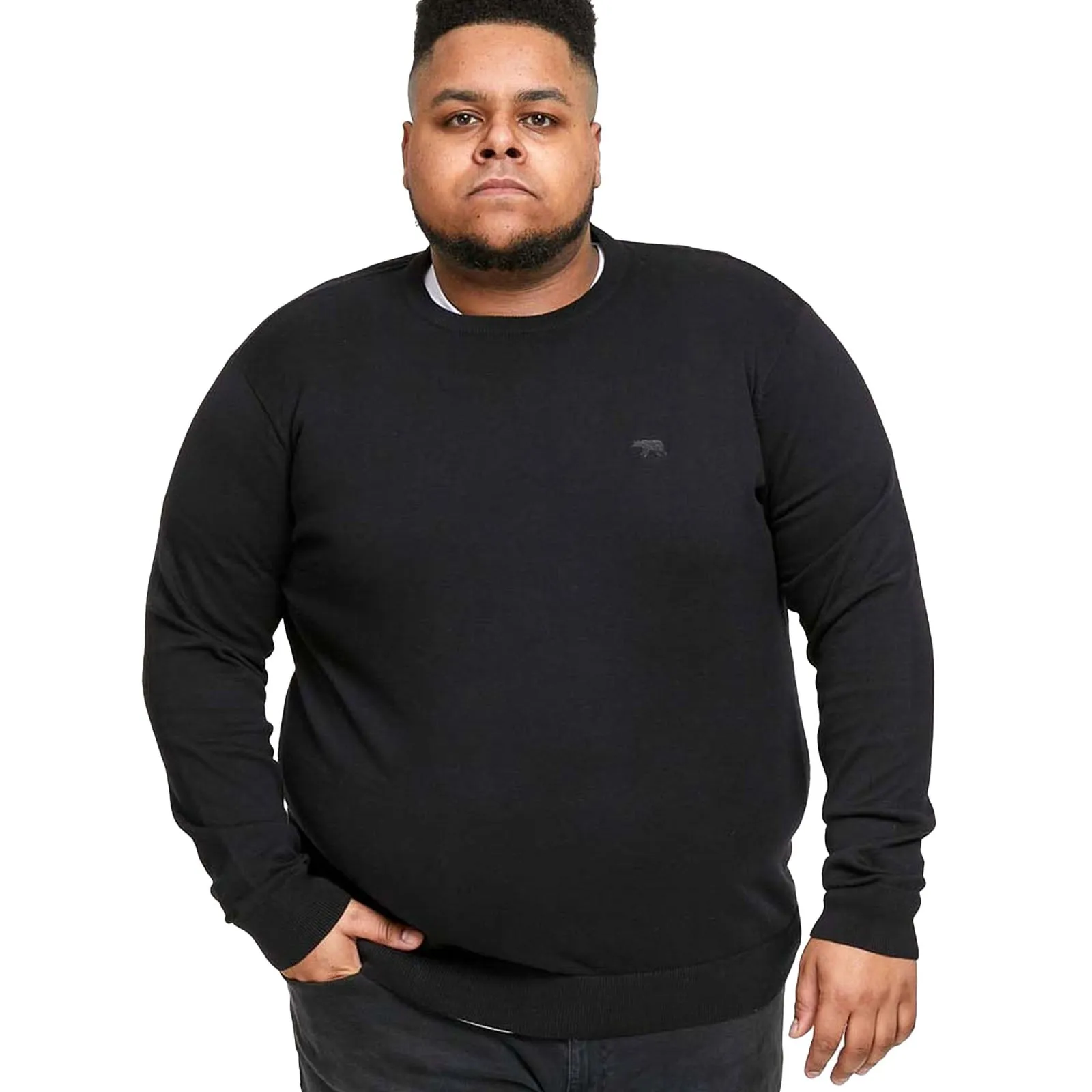 D555 Mens Jovanni Big & Tall Crew Neck Sweatshirt Embroidered Logo Active Wearable