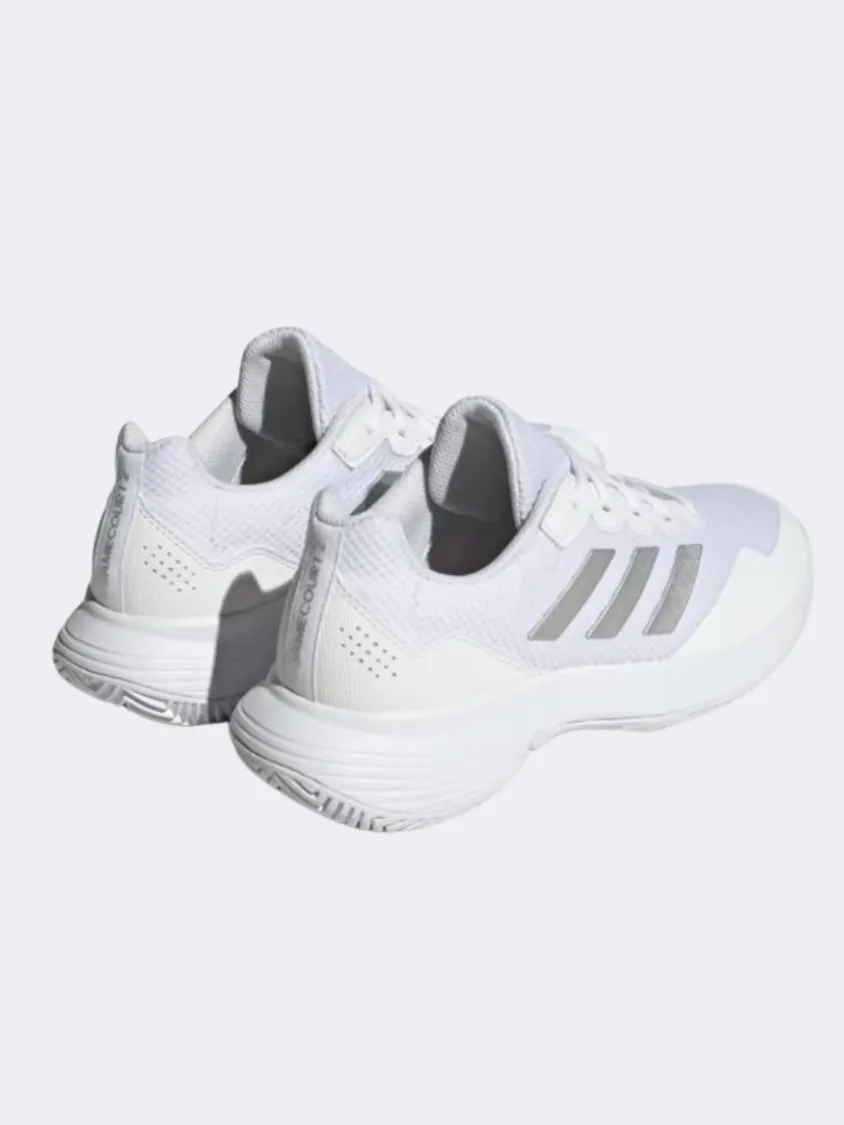 Adidas Gamecourt 2 Women Tennis Shoes White/Silver Swim Edge Date night
