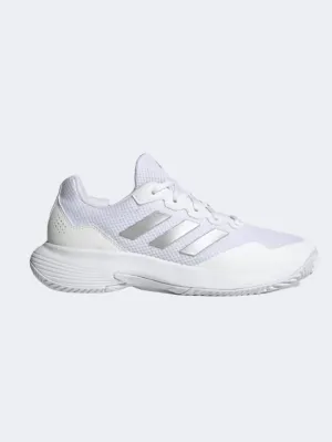 Stability Shank Adidas Gamecourt 2 Women Tennis Shoes White/Silver