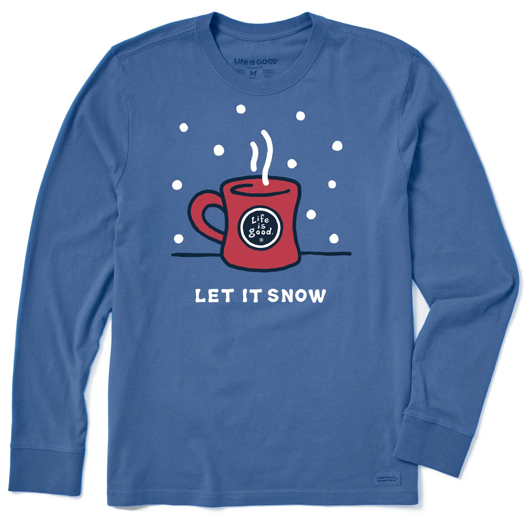 Light Layer Flexible Comfort Men's Let it Snow Mug Long Sleeve Crusher Tee