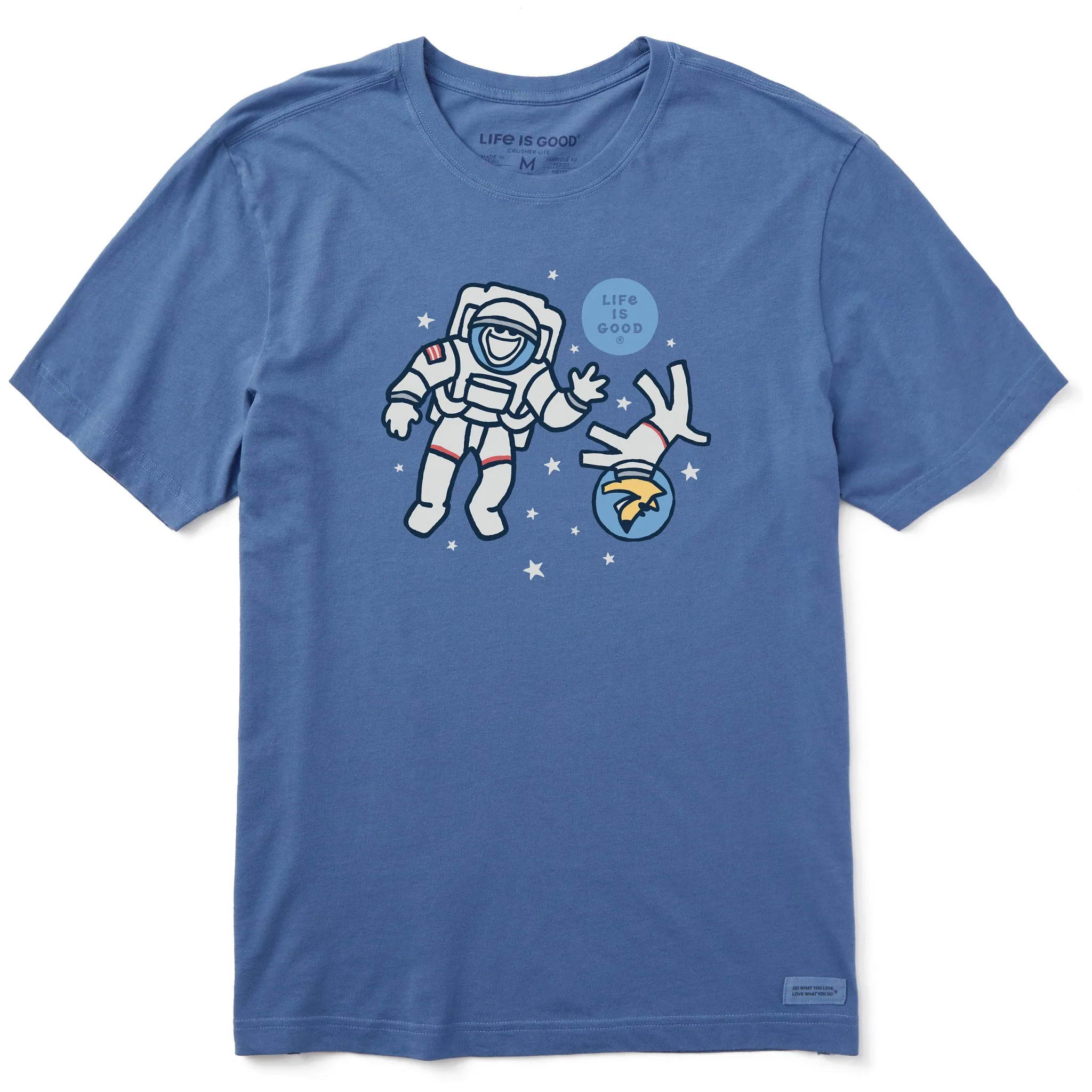 Soft Material Sleek Performance Wear Men's Jake and Rocket in Space Short Sleeve Tee