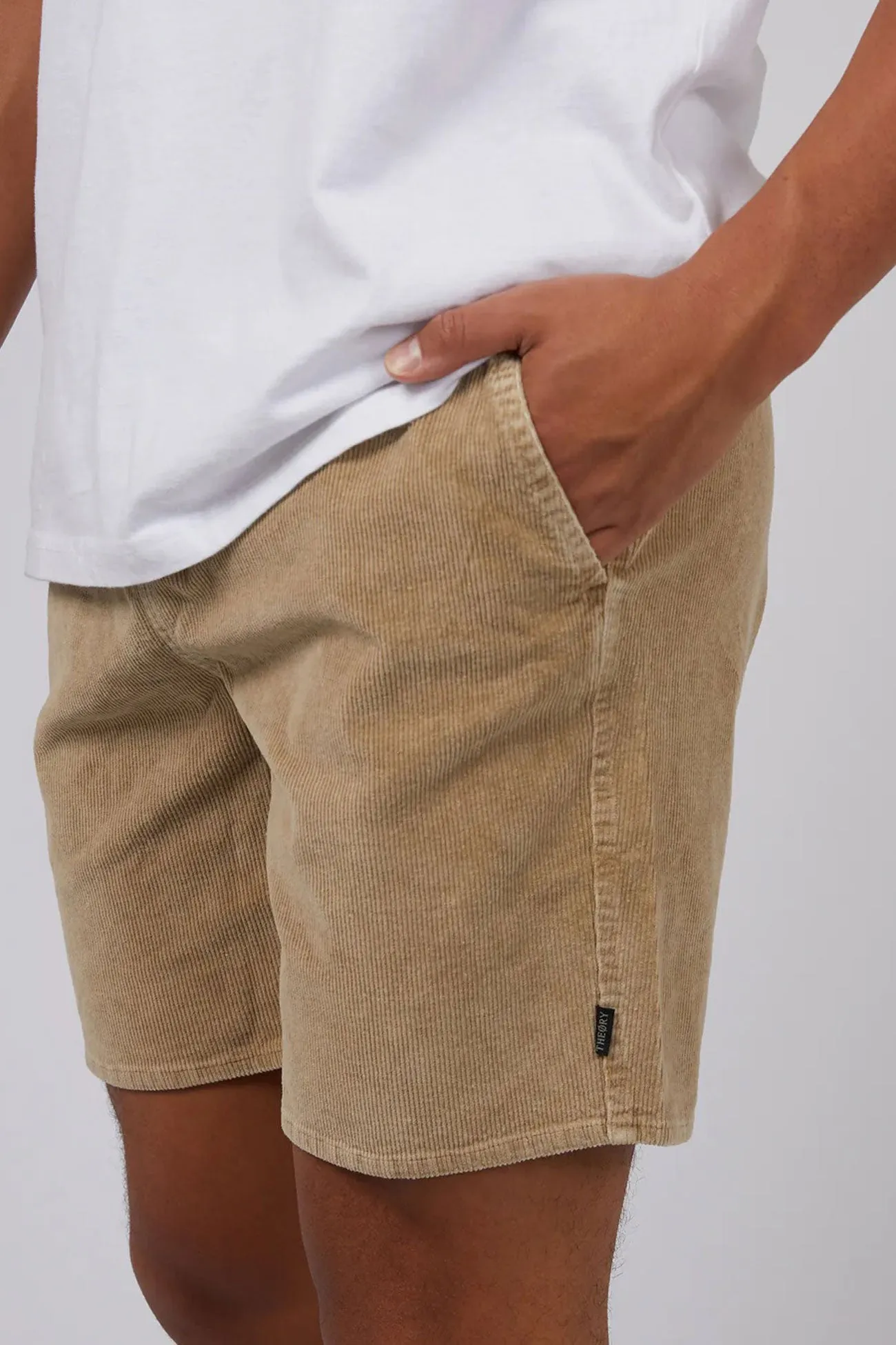 Comfortable Wear One-of-a-kind Cord Short Tan
