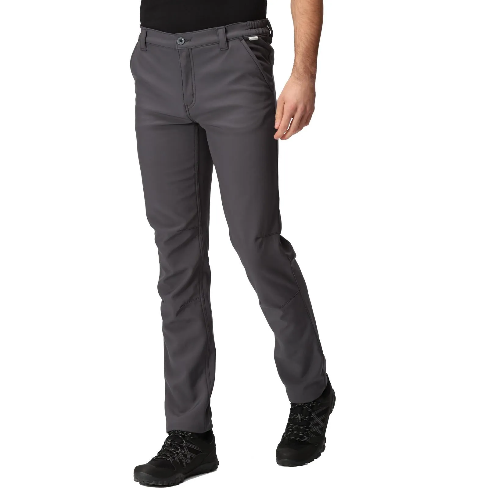 Curved Waistline Regatta Mens Fenton Softshell Walking Trousers