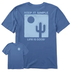 Roomy Fit Men's Keep it Simple Cactus Short Sleeve Tee