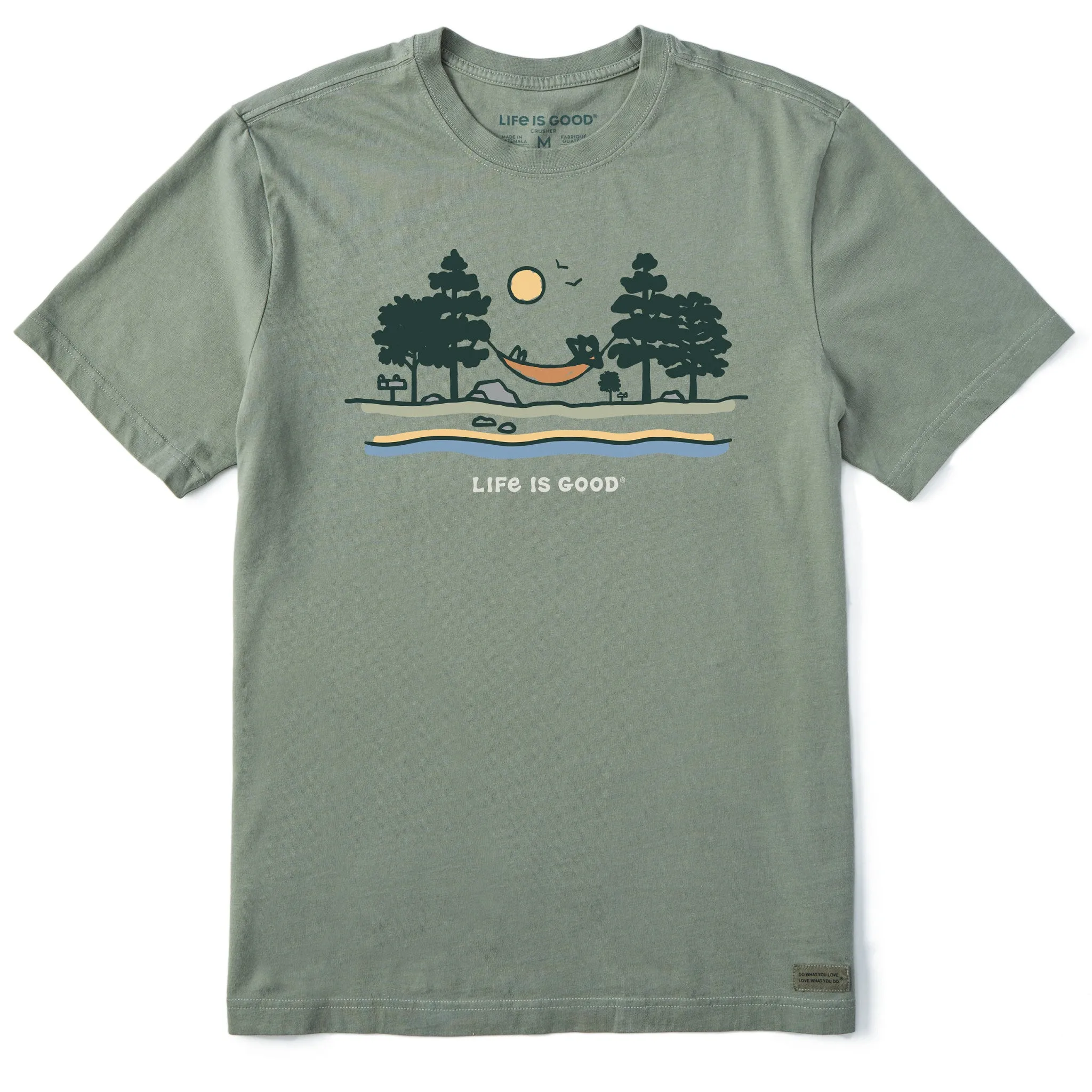 Universal Silhouette V neck Men's Lake Hammock Vista Short Sleeve Tee