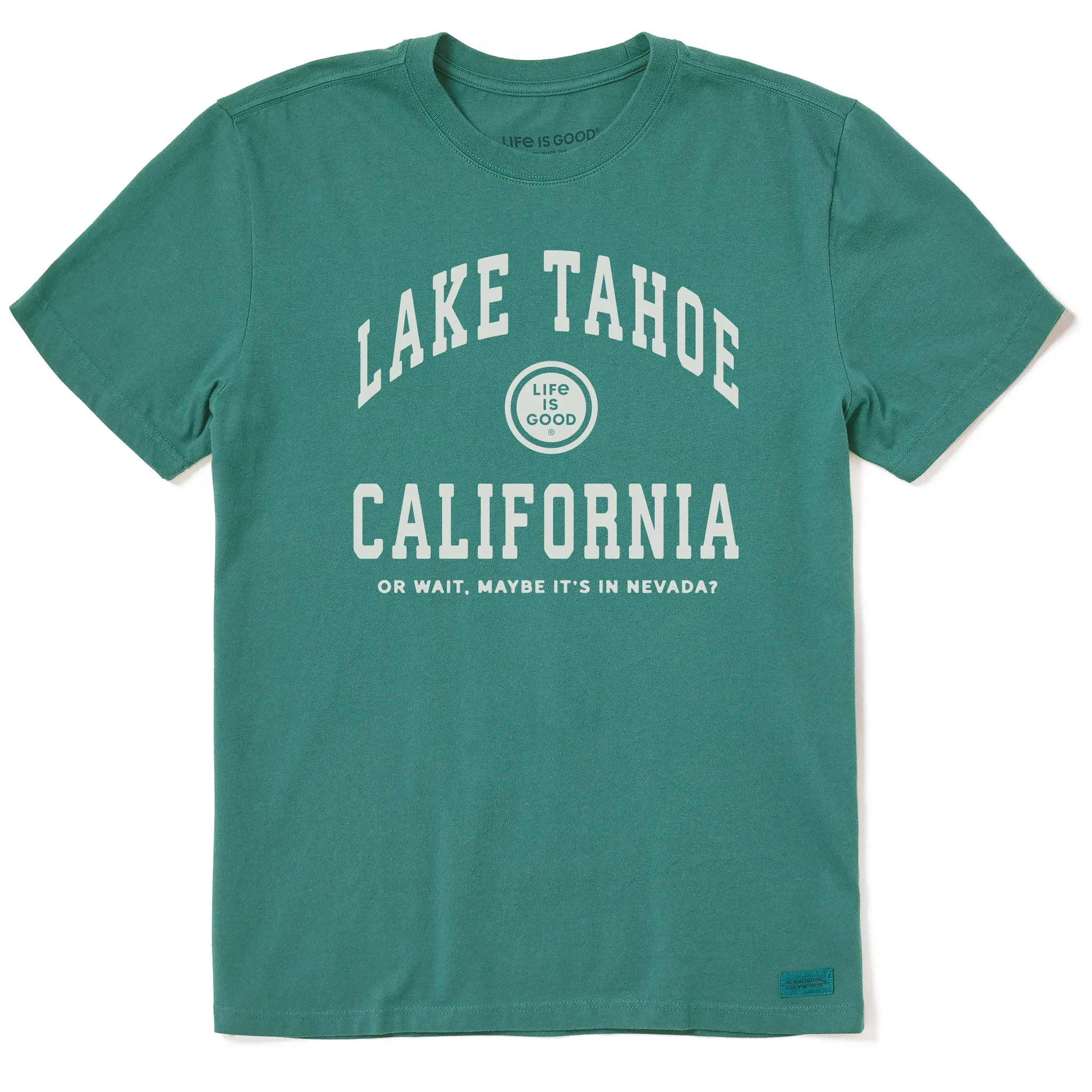Water Based Ink Oeko Tex Certified Men's Lake Tahoe Arch Short Sleeve Crusher Tee