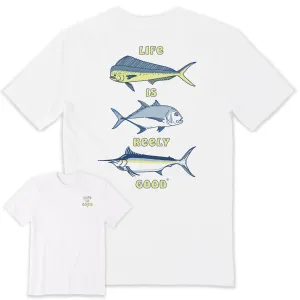 Anti-bacterial Men's Life is Reely Good Short Sleeve Crusher Tee