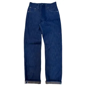 Smokestack 17 oz Awa Shoai natural hank dyed Indigo/Kakishibu weft Tokushima slub jeans Minimalist Daily Wear Loose