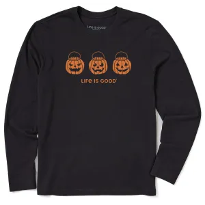 Easy Layering Men's Jack O Lantern Trio Long Sleeve Crusher Tee