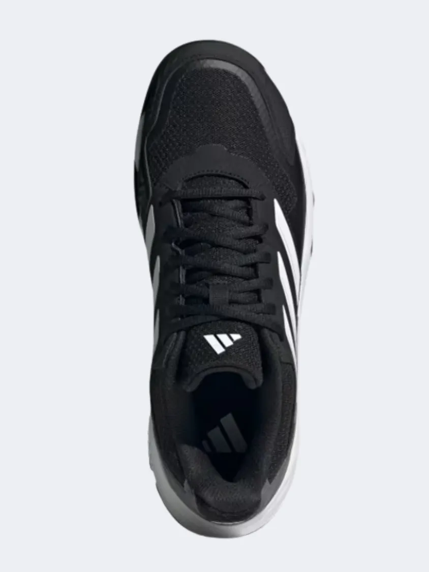 Autumn Cool Sea Breeze Adidas Courtjam Control 3 Men Tennis Shoes Black/White/Grey