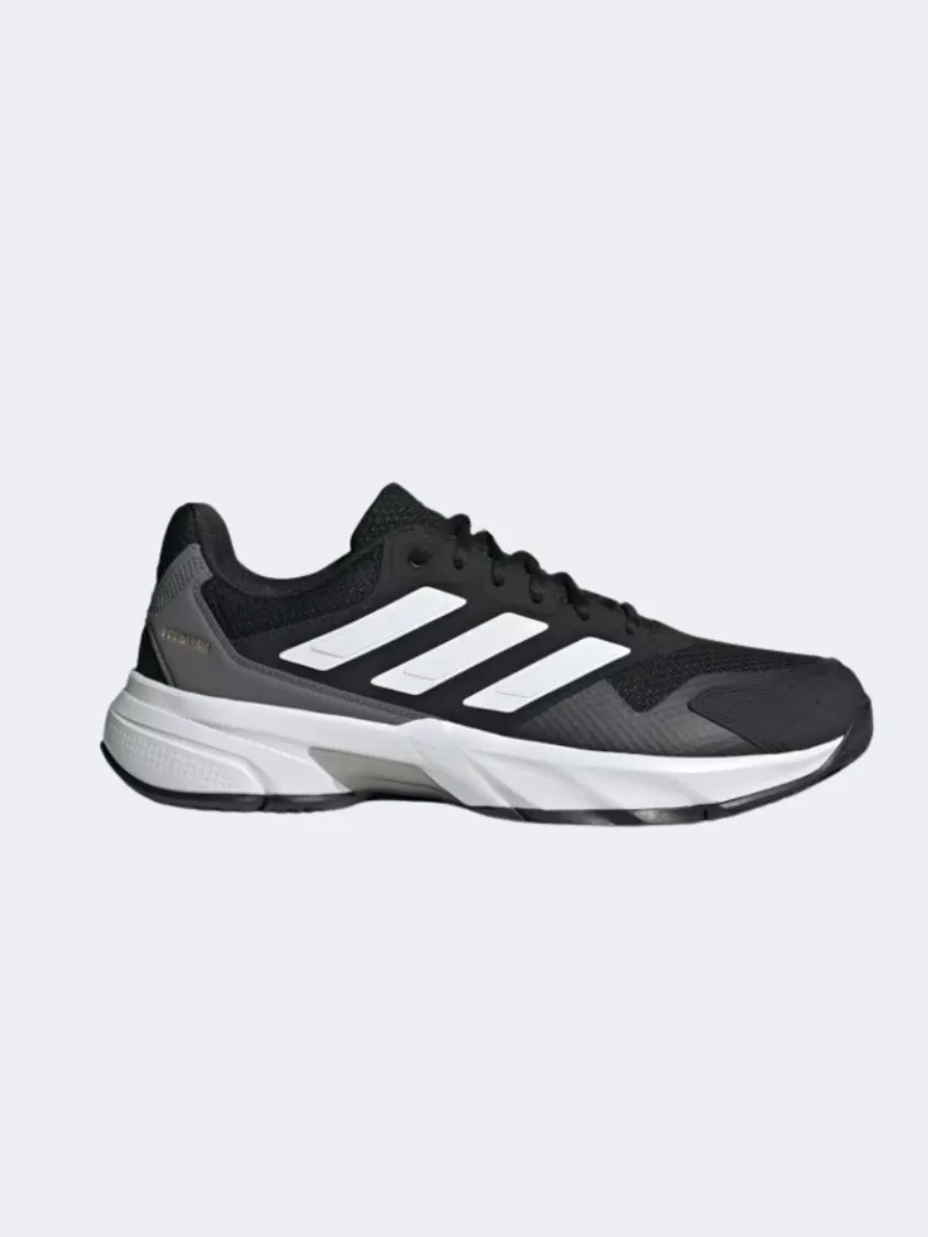 Adidas Courtjam Control 3 Men Tennis Shoes Black/White/Grey Fairy Step