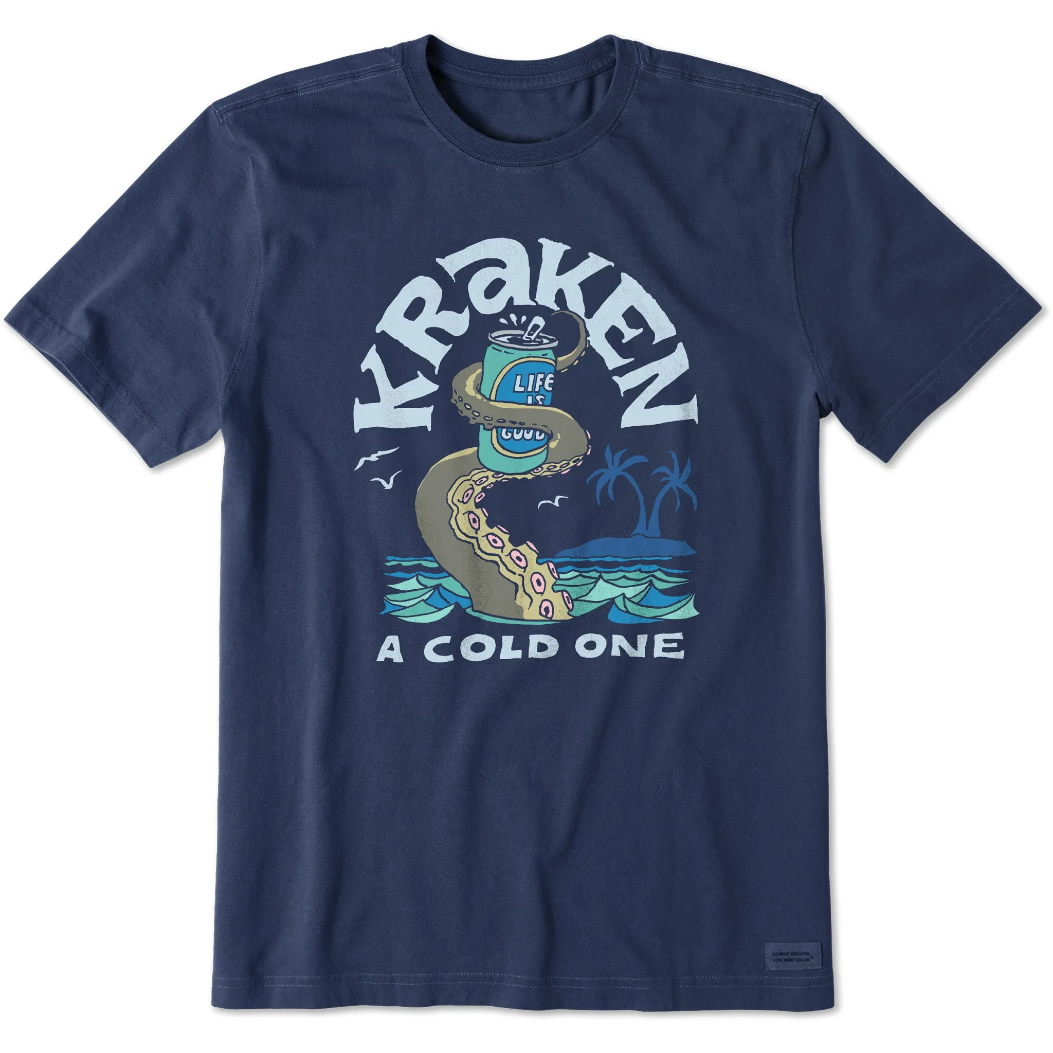 Men's Kraken a Cold One Short Sleeve Tee Slim fit sleekness Relaxed and Comfy