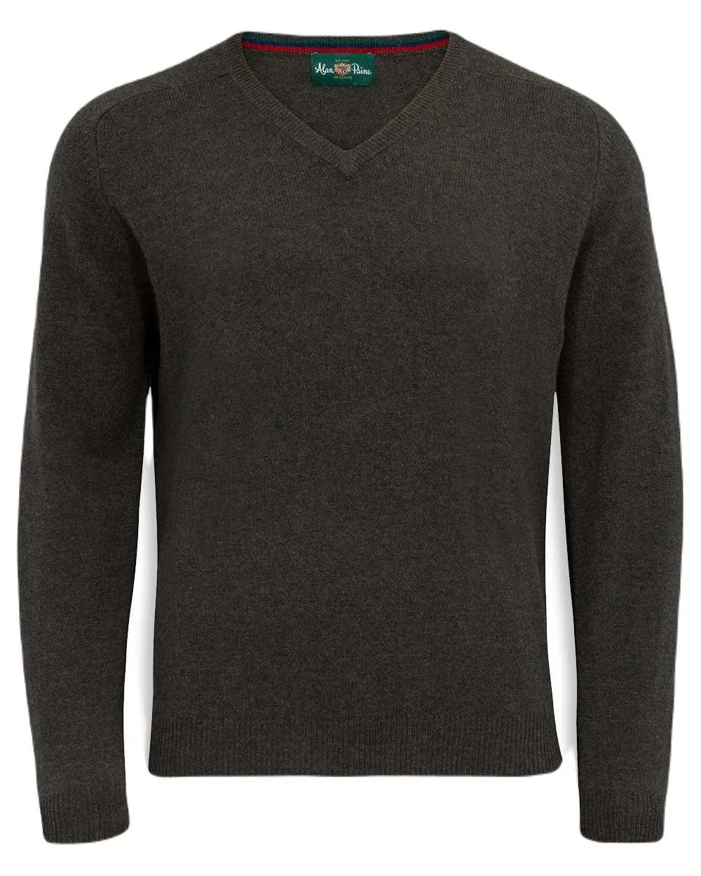 Alan Paine Streetly Lambswool V Neck Jumper FoldableDesign