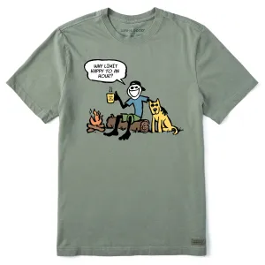 Easy Comfort Hygroscopic Fiber Men's Jake and Rocket Happy Hour Comic Short Sleeve Tee
