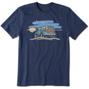 Men's Jake and Rocket Beach 4x4 Short Sleeve Tee SeamFreeShoulders ColorfastFabricTech