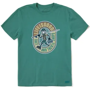 Men's Jake Bait and Tackle Shop Short Sleeve Crusher Tee Button Down