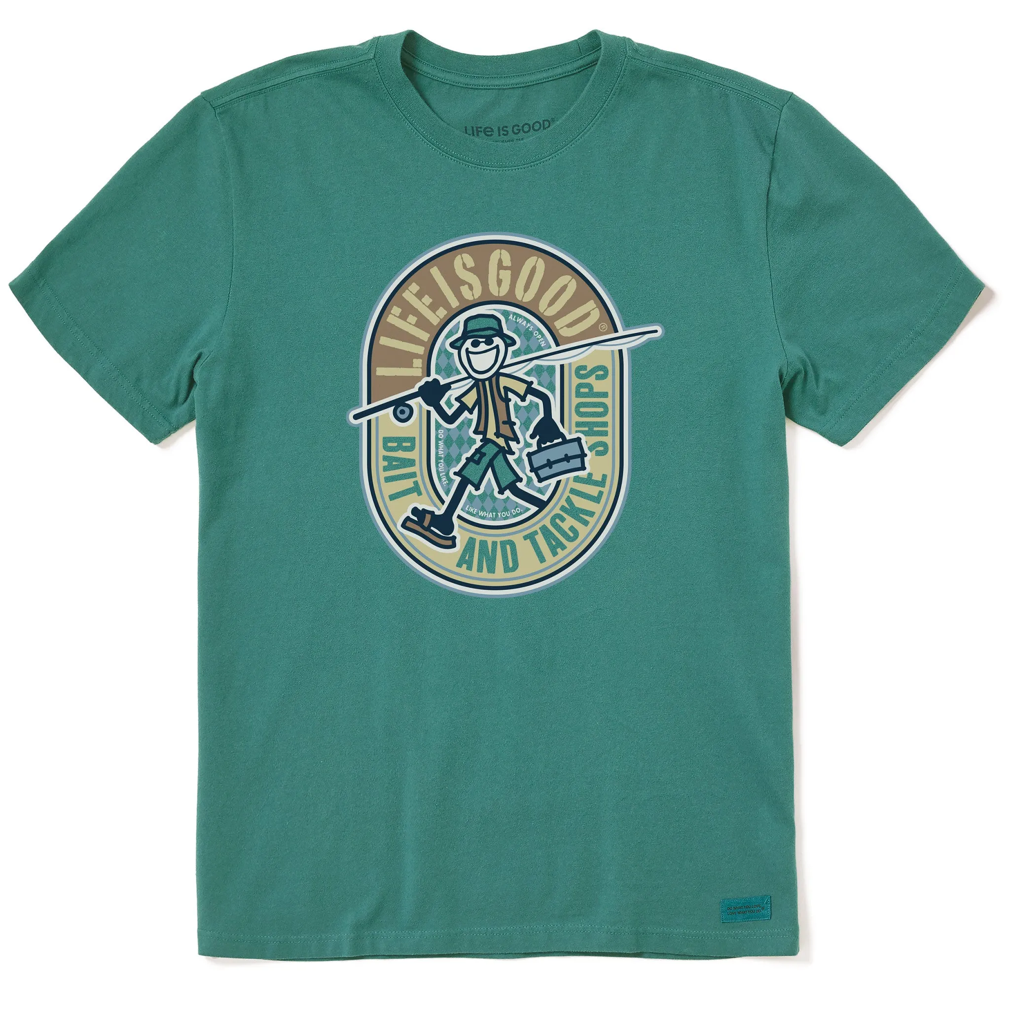 Men's Jake Bait and Tackle Shop Short Sleeve Crusher Tee Button Down