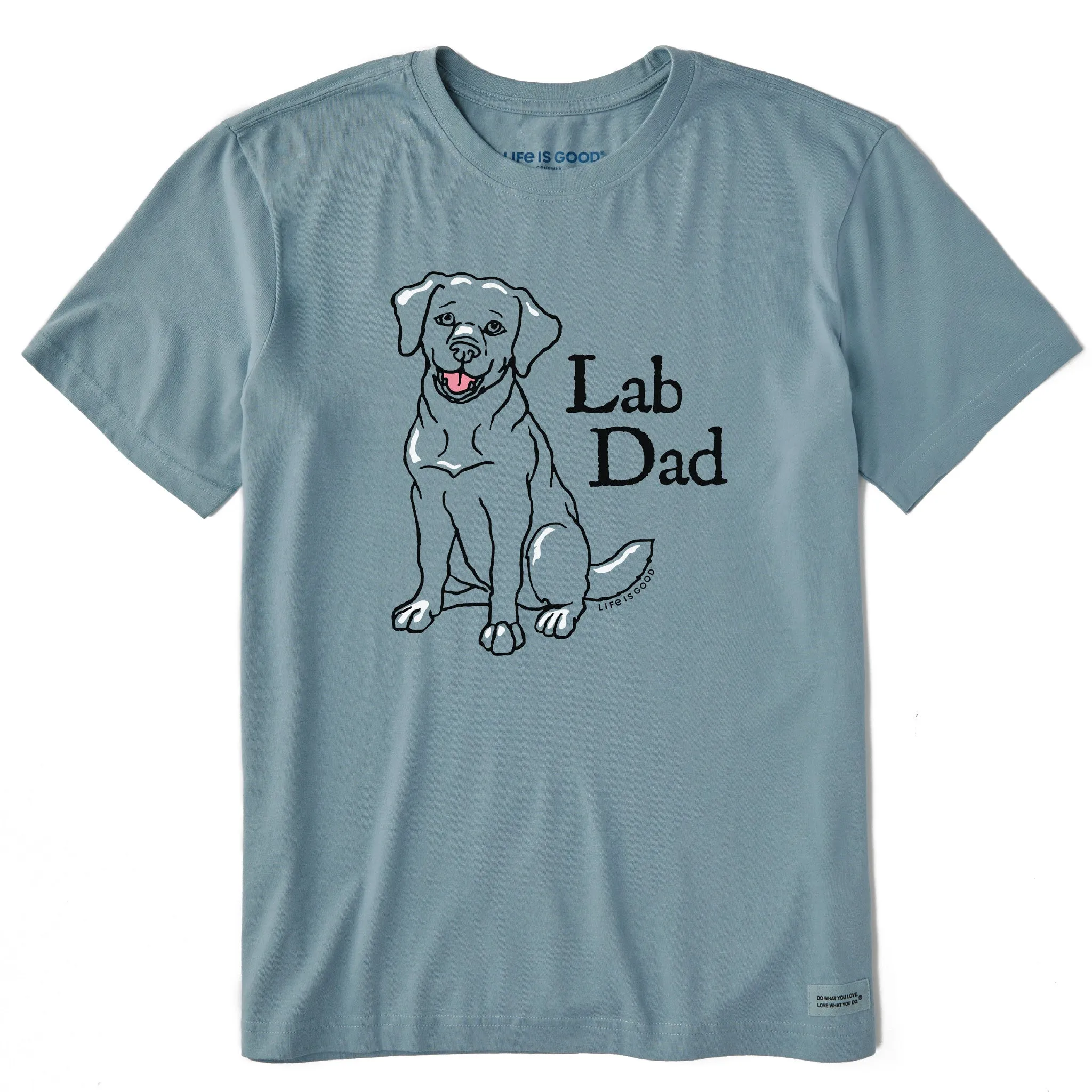 LongLastingColor Men's Lab Dad Short Sleeve Crusher Tee